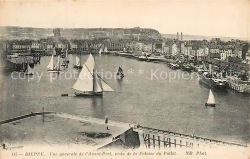 AK / Ansichtskarte Dieppedalle_les_Rouen Vue generale de lAvant Port prise de la Falaise du Pollet Dieppedalle_les_Rouen