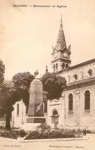 AK / Ansichtskarte Bourgoin Jallieu Monument et Eglise Bourgoin Jallieu