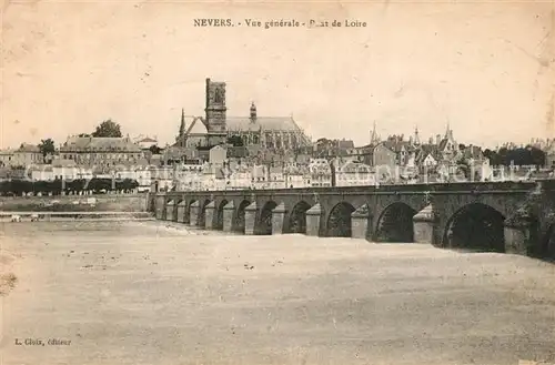 AK / Ansichtskarte Nevers_Nievre Vue generale Pont de Loire Nevers Nievre