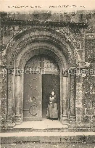 AK / Ansichtskarte Monsempron Libos Portail de l Eglise Monsempron Libos