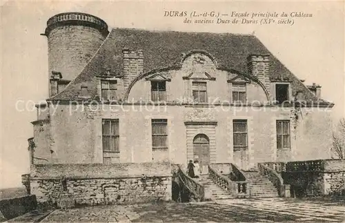 AK / Ansichtskarte Duras_Lot et Garonne Facade principale du Chateau des anciens Ducs de Duras Duras Lot et Garonne