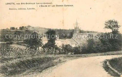 AK / Ansichtskarte Lorette_Loire Eglise et les Grands Coteaux Lorette Loire