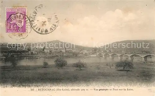 AK / Ansichtskarte Retournac Vue generale et Pont sur la Loire Retournac