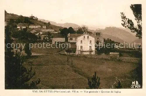 AK / Ansichtskarte Salettes_Puy Vue generale Quartier de l Eglise Salettes_Puy