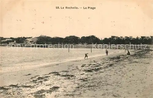 AK / Ansichtskarte La_Rochelle_Charente Maritime La Plage La_Rochelle