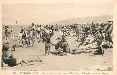 AK / Ansichtskarte Deauville sur Mer La Plage fleurie Vue de Plage  Deauville sur Mer