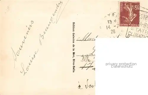 AK / Ansichtskarte Riva Bella Entree de la Plage Riva Bella