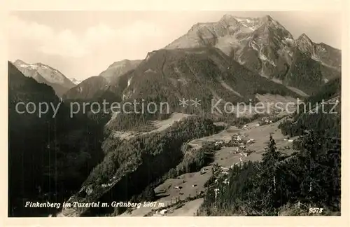 AK / Ansichtskarte Finkenberg_Tirol im Tuxertal mit Gruenberg Finkenberg Tirol