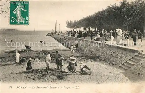 AK / Ansichtskarte Royan_Charente Maritime La Promenade Botton et la Plage Royan Charente Maritime