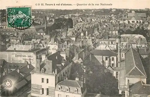 AK / Ansichtskarte Tours_Indre et Loire Quartier de la rue Nationale Tours Indre et Loire