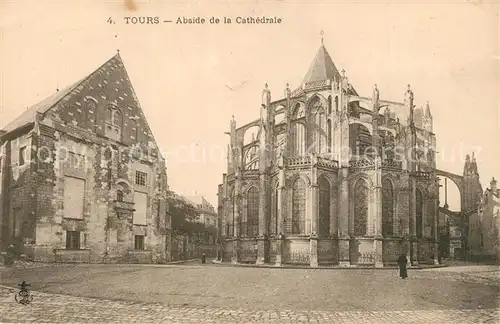 AK / Ansichtskarte Tours_Indre et Loire Abside de la Cathedrale Tours Indre et Loire