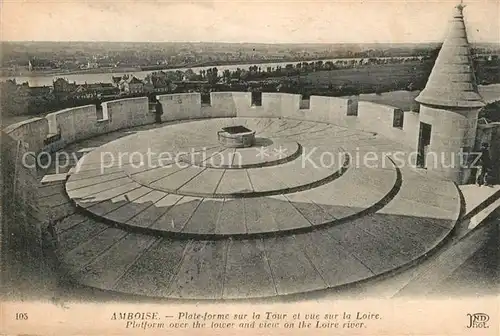 AK / Ansichtskarte Amboise Plate forme sur la Tour et vue sur la Loire Amboise