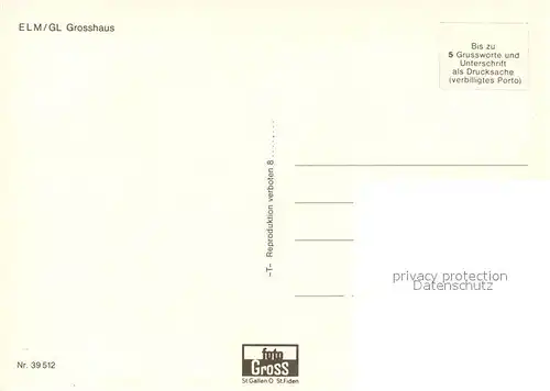 AK / Ansichtskarte Elm_GL Grosshaus Elm_GL