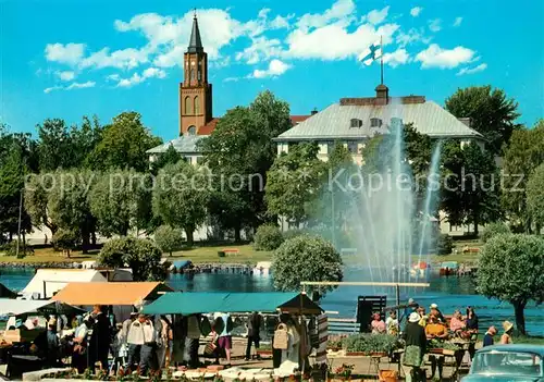 AK / Ansichtskarte Savonlinna Markt Kirche Savonlinna