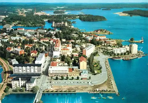 AK / Ansichtskarte Savonlinna Fliegeraufnahme mit Olavinlinna Savonlinna