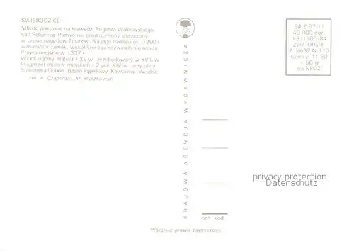 AK / Ansichtskarte Swiebodzice Panorama Stadtmauer Kirche Schwimmbad Swiebodzice