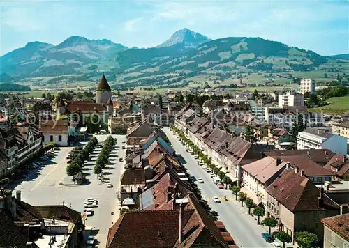 AK / Ansichtskarte Bulle_FR en Gruyere Au fond le Moleson Bulle_FR