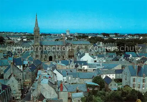 AK / Ansichtskarte Saint Pol de Leon Vue generale et Eglise Saint Pol de Leon