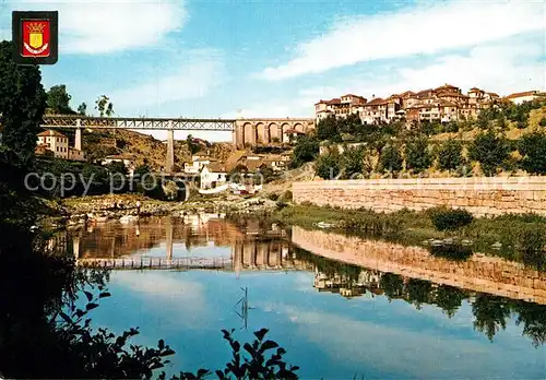 AK / Ansichtskarte Vila_Real Ponte sobre e Rio Corgo Vista Parcial da Cidade Vila_Real