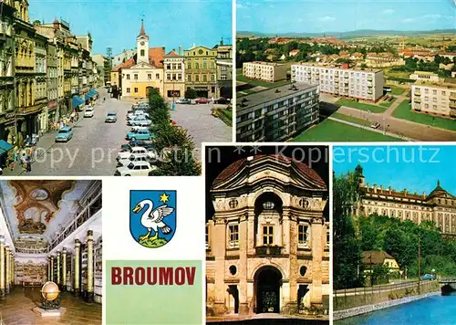 AK / Ansichtskarte Broumov Broumovskych sten prehledeme Broumov vznikl Je strediskem testilniho historicke Broumov