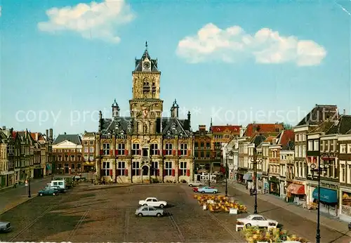 AK / Ansichtskarte Delft Markt met Stadhuis Delft