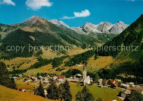 AK / Ansichtskarte Mittelberg_Kleinwalsertal mit Hammerspitze und Schafalpen Mittelberg_Kleinwalsertal