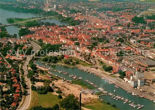 AK / Ansichtskarte Haderslev_Hadersleben Lystbadehavn Fliegeraufnahme Haderslev_Hadersleben