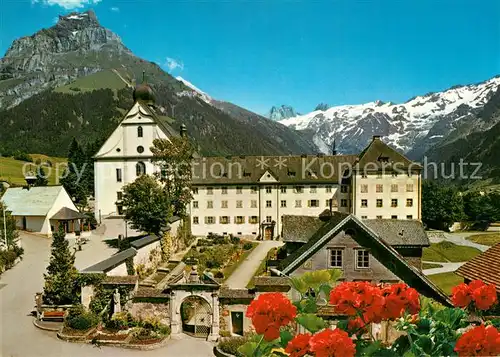 AK / Ansichtskarte Engelberg_OW Kloster mit Hahnen und Spannoerter Engelberg OW