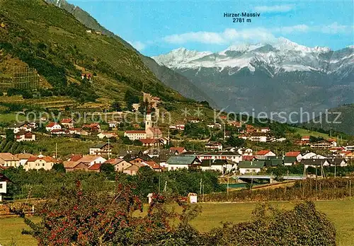 AK / Ansichtskarte Naturns mit Hirzer Massiv und Sarntaler Alpen Naturns