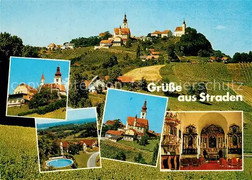 AK / Ansichtskarte Straden Kirche Inneres Kanzel Altar Straden