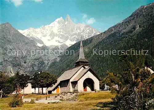 AK / Ansichtskarte Mont_Blanc La Chapelle des Praz auf don le Dru et lAiguille Verte Mont_Blanc