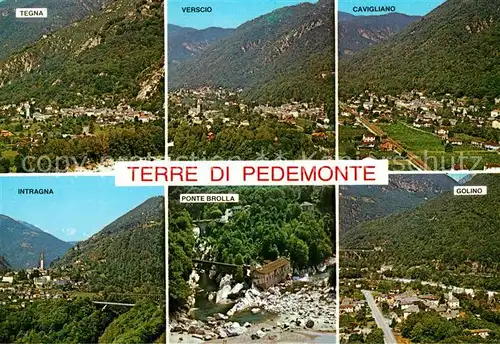 AK / Ansichtskarte Tegna mit Verscio Cavigliano Intragna Ponte Brolla Golino Tegna
