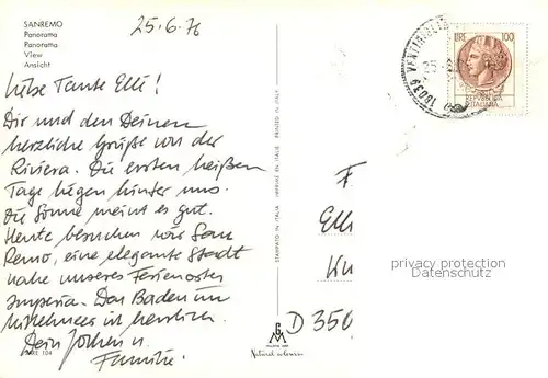 AK / Ansichtskarte Sanremo Fliegeraufnahme Sanremo