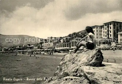 AK / Ansichtskarte Finale_Ligure Spiaggia dal Molo Finale_Ligure