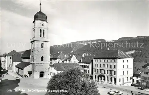 AK / Ansichtskarte St_Imier La Collegiale et la Combe Grede St_Imier