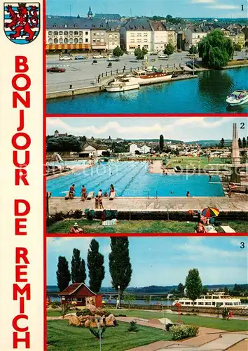 AK / Ansichtskarte Remich Esplanade et Moselle Piscines Princesse Marie Astrid et Mini Golf Remich