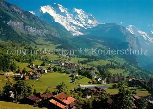 AK / Ansichtskarte Wengen_BE mit Jungfrau Wengen_BE
