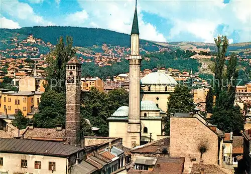 AK / Ansichtskarte Sarajevo Beg Moschee mit Uhrturm Sarajevo