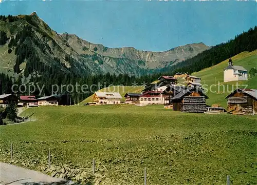 AK / Ansichtskarte Baad_Mittelberg_Kleinwalsertal mit Unspitze Baad_Mittelberg