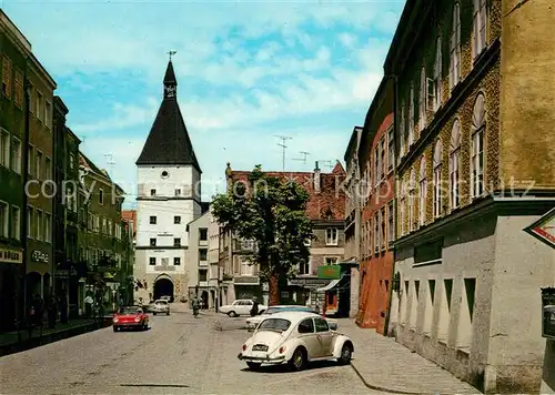 AK / Ansichtskarte Braunau_Inn Hauptstrasse Stadttor Braunau Inn