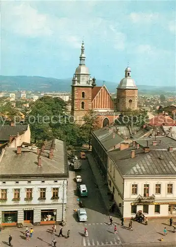 AK / Ansichtskarte Nowy_Sacz Fragment miasta w glebi wieze kolegiaty pierwotnie gotyckiej przebudowanej  Nowy_Sacz