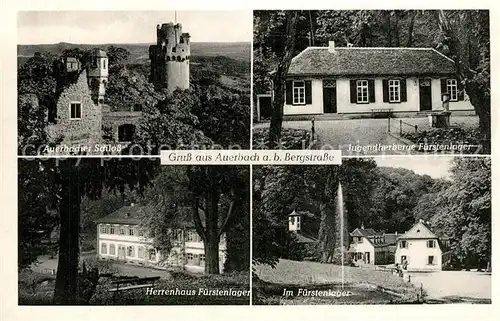 AK / Ansichtskarte Auerbach_Bergstrasse Auerbacher Schloss Jugendherberge Fuerstenlager Herrenhaus Auerbach_Bergstrasse