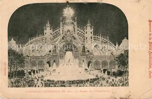 AK / Ansichtskarte Exposition_Universelle_Paris_1900 Palais de l Electricite 