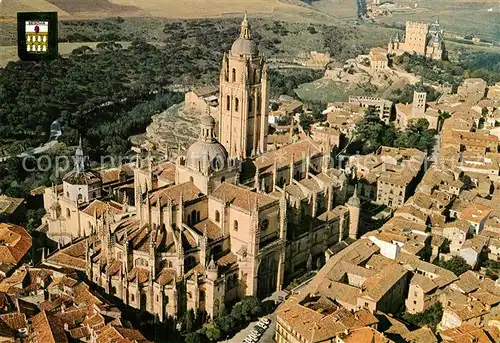 AK / Ansichtskarte Segovia Catedral Vista aerea Segovia