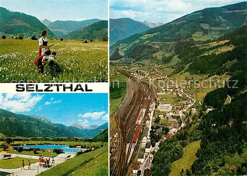 AK / Ansichtskarte Selzthal Panorama Schwimmbad Fliegeraufnahme Selzthal