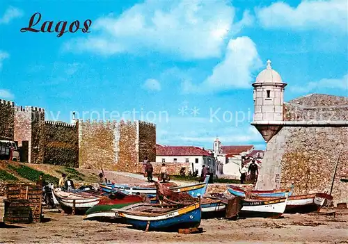 AK / Ansichtskarte Lagos_Algarve_Portugal Zona piscatoria 