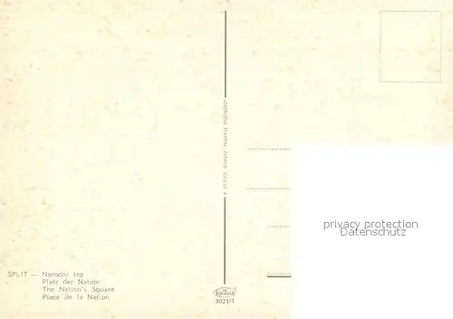 AK / Ansichtskarte Split_Spalato Narodni trg Split_Spalato