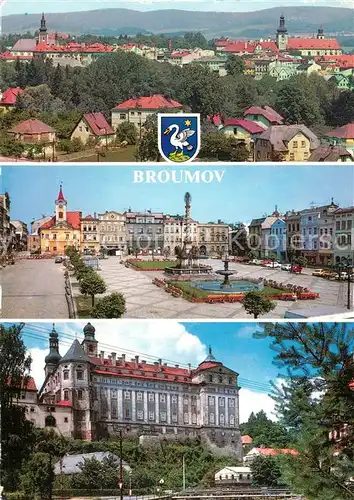 AK / Ansichtskarte Broumov Panorama Stadtplatz Schloss Broumov