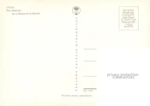 AK / Ansichtskarte Opole_Lubelskie Plac Wolnosci Opole_Lubelskie