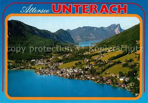 AK / Ansichtskarte Unterach_Attersee mit Mondsee und Drachenwand Unterach Attersee